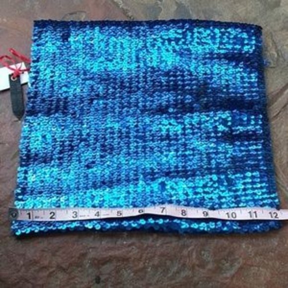 Blue Large Sequin Tube Top NWT - Picture 5 of 7